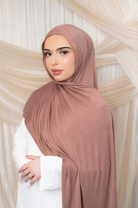 Rosewood Brown - Ultra Lightweight Cotton Jersey