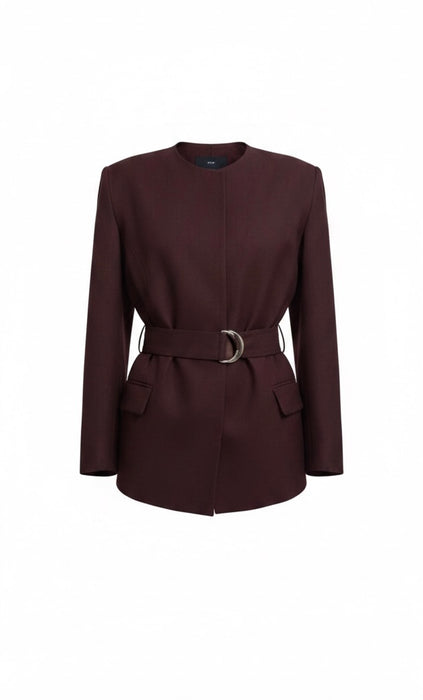 The Noir Belted Jacket - RUBY