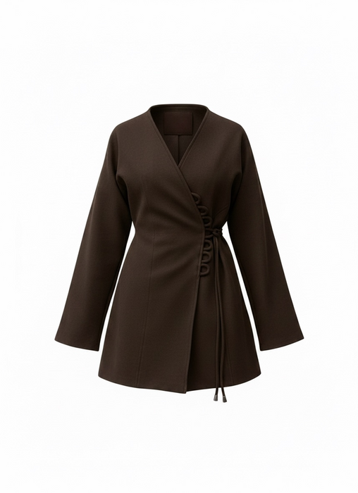 The Wrap Jacket - CHOCOLATE