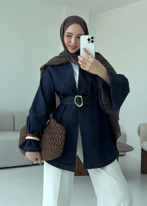 Mira Blue Denim Kimono